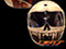 Custom Airbrush motorbike helmet with a skull theme airbushed onto the whole helmet, with teeth and fangs at the front as well as muscle detail.
